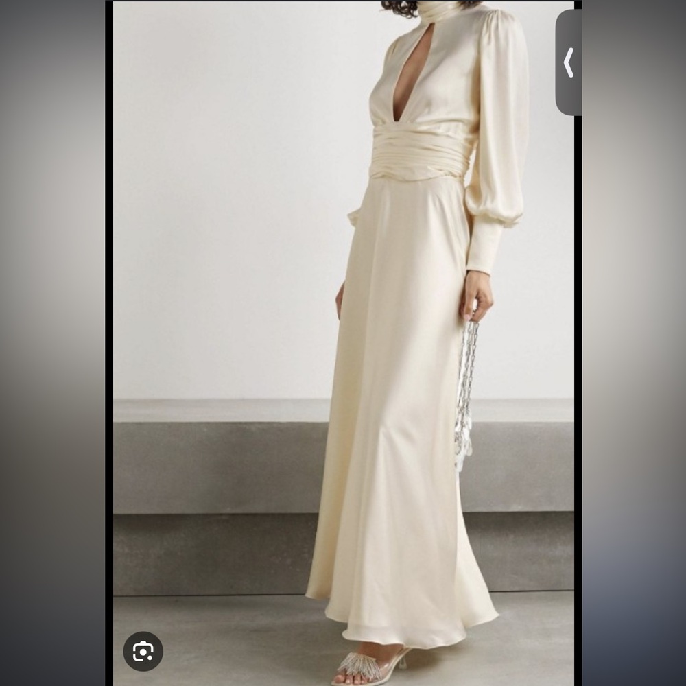 orseund iris night out maxi dress cream